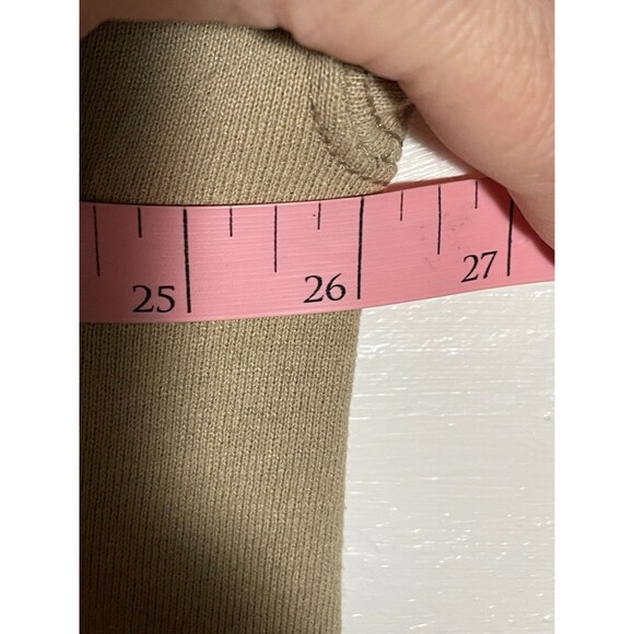 Vintage Russell Athletic USA Made Quarter Zip Sweatshirt XL Tan Black 90s Y2K - Picture 10 of 12